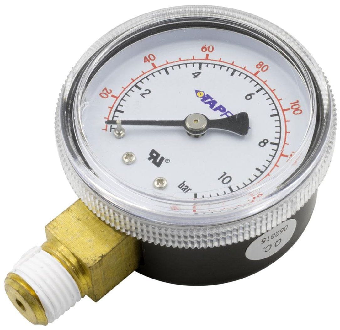 DEDENBEAR Dedenbear High Pressure Gauge for CO2 Regulator, 0-160 psi DE-GLP SR