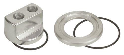 DERALE 13/16"-16 Engine Thread Size, 1/2" NPT Ports Derale Derale Standard Series Engine Spin-On Adapter DP15705 SR