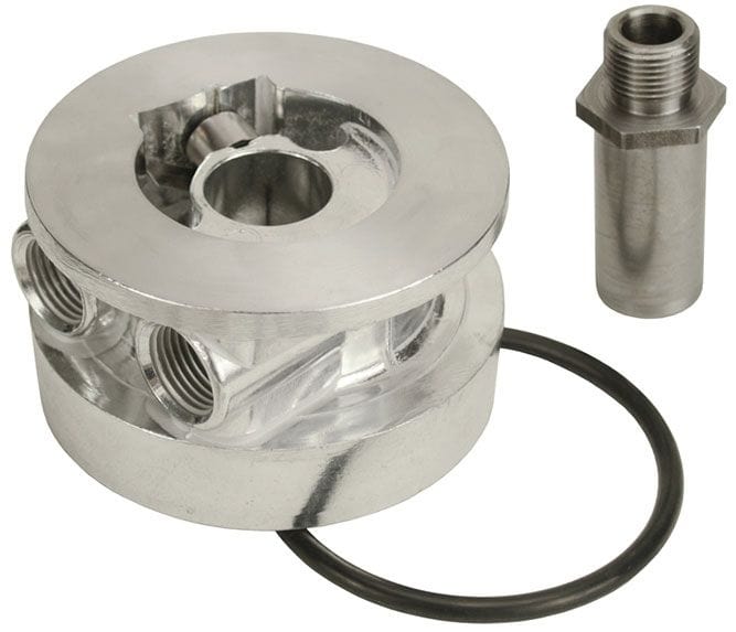 DERALE 13/16" Thread Size, 3/8" NPT Ports Derale Derale Thermostatic Engine Sandwich Adapter Kit (GM applications) DP25720 SR