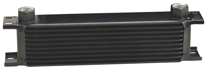 DERALE 13"W x 3-9/16"H x 2"D Derale Derale Stacked Plate Cooler 10 Rows, Inlet Size -10AN O-ring Female DP51078 SR