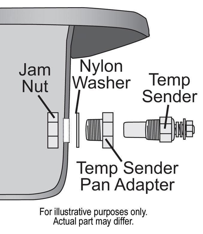 DERALE 140-300° F Derale Lighted Black on White 2-1/16" Electric Oil Temp Gauge DP13009 SR