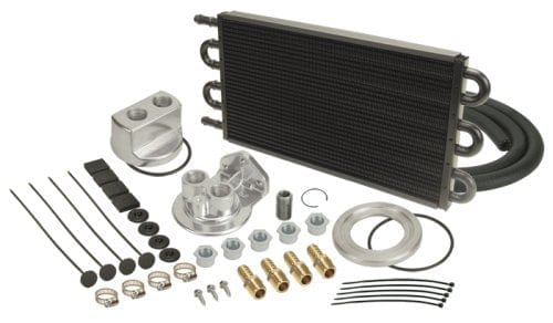 DERALE 16-5/8" L x 7-5/8" H x 3/4quot; W Derale Derale Tube & Fin Engine Oil Cooler Kit (spin on adapter) DP15551 SR