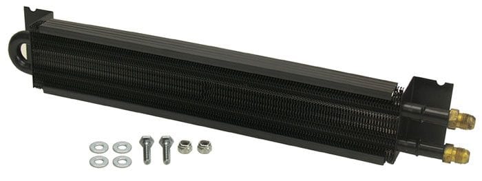 DERALE -6AN Inlets. 17-3/4" L x 2-1/2" W x 1-3/4" H Derale Derale Frame Rail Fluid Cooler DP13221 SR
