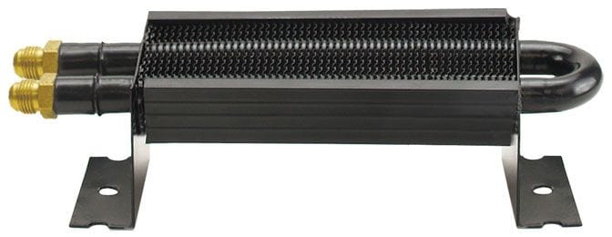 DERALE -6AN Inlets. 8-1/8" L x 2-3/4" H x 1-7/8" W Derale Derale Compact Fluid Cooler DP13310 SR