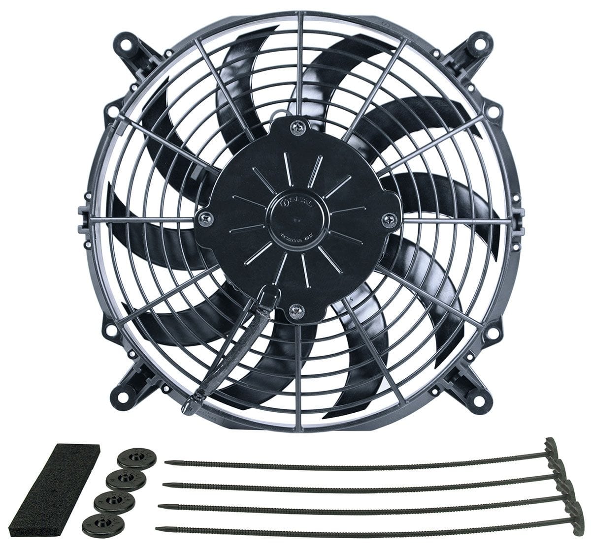 DERALE 820 cfm - Puller Type With Curved Blades Derale 10" High Output Electric Thermo Fan DP16110 SR