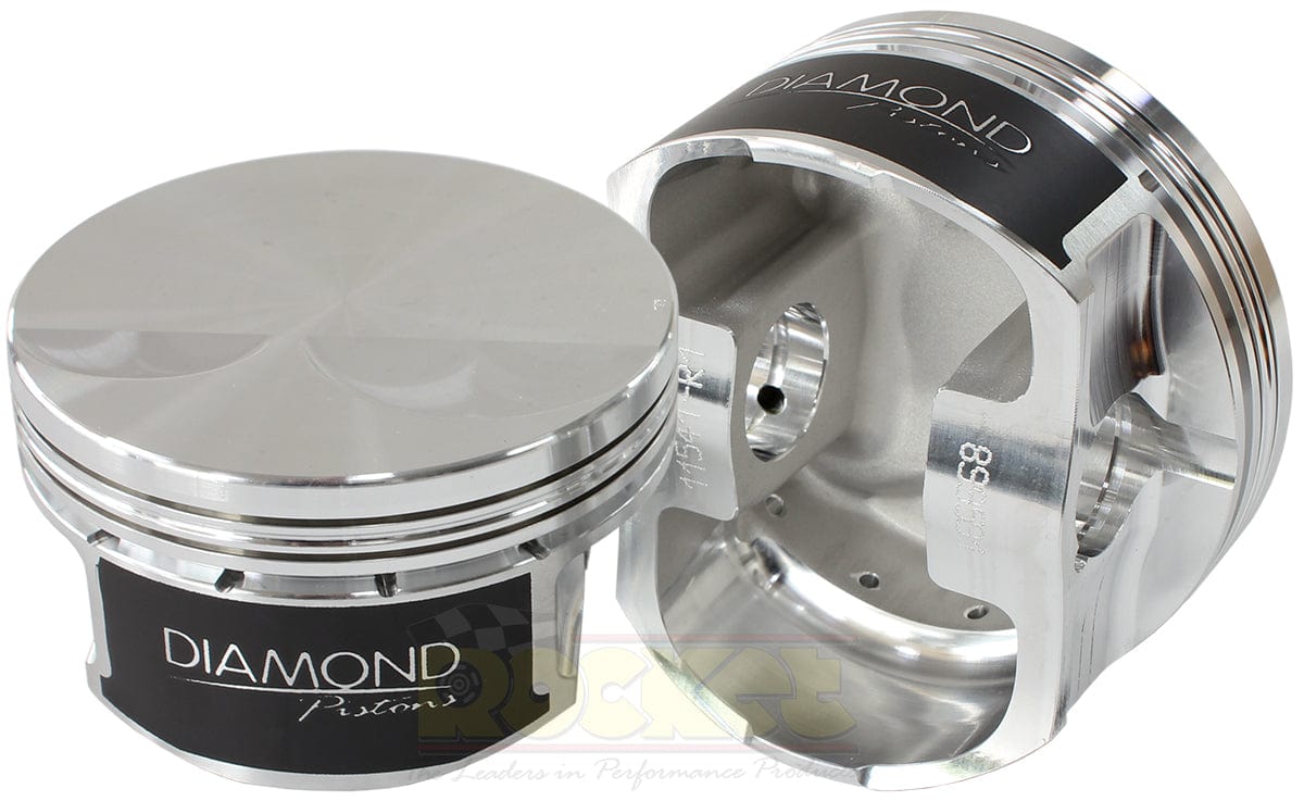 DIAMOND 4.070" bore, 4.000" stroke, 6.125" rod length, -2cc dome volume Diamond Pistons LS3/L92 Flat Top Forged Pistons With Rings D11546-R1-8 SR