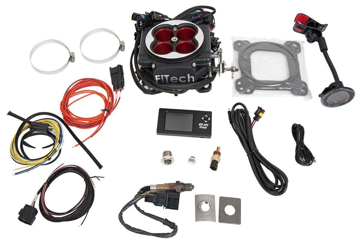 FITECH With 4BBL Throttle Body, Color Touchscreen Monitor & Mount FiTech Go Port EFI System FH30014 SR
