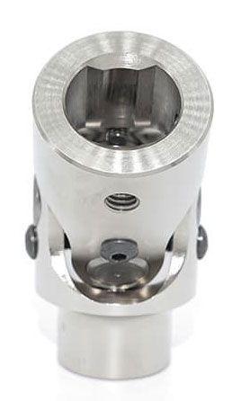 FLAMING 1"DD x 3/4" Smooth - Smooth Flaming River Billet Universal Joint FR1707DD SR