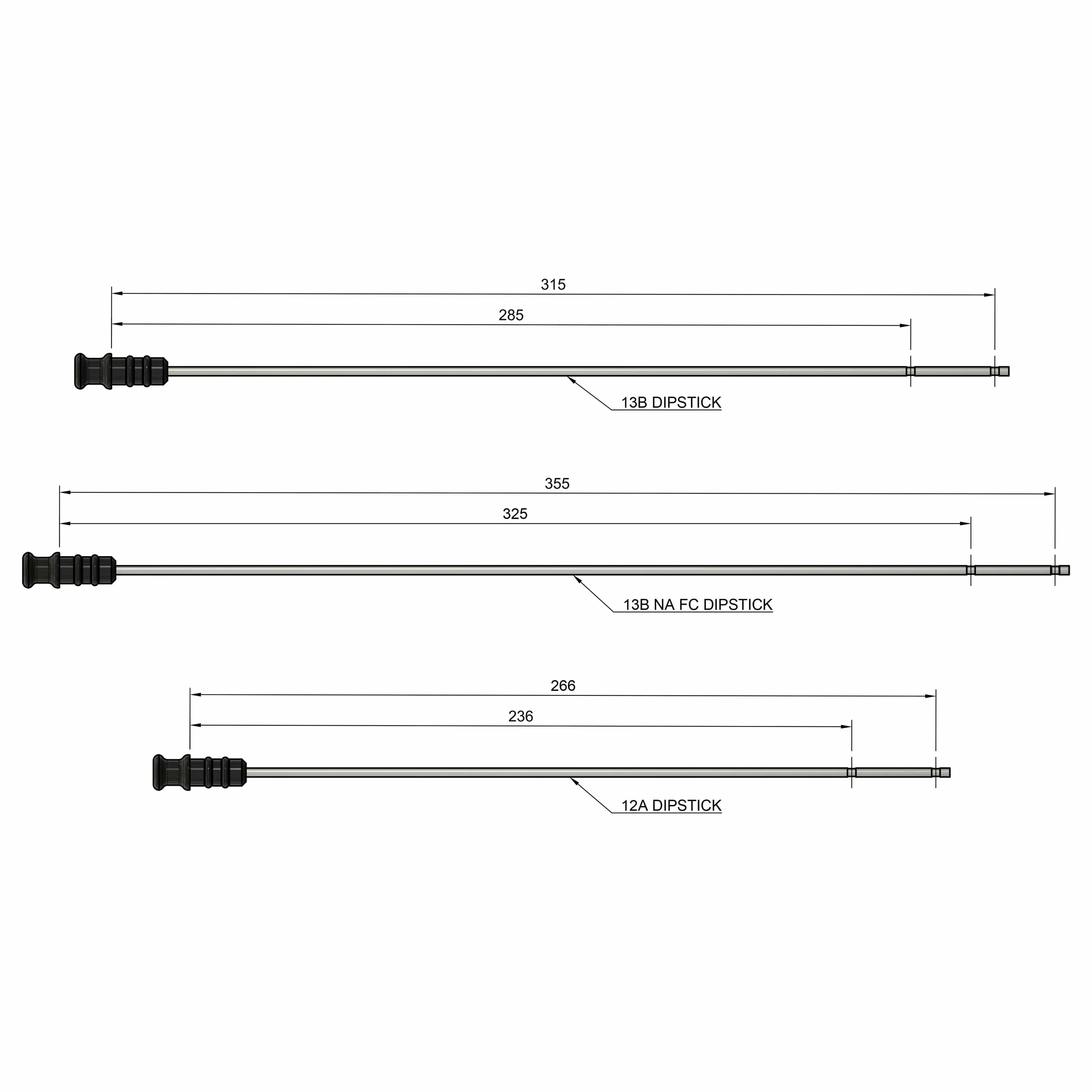 Franklin Performance Franklin Billet Dipstick for Mazda 12A / 13B 032-004 SR