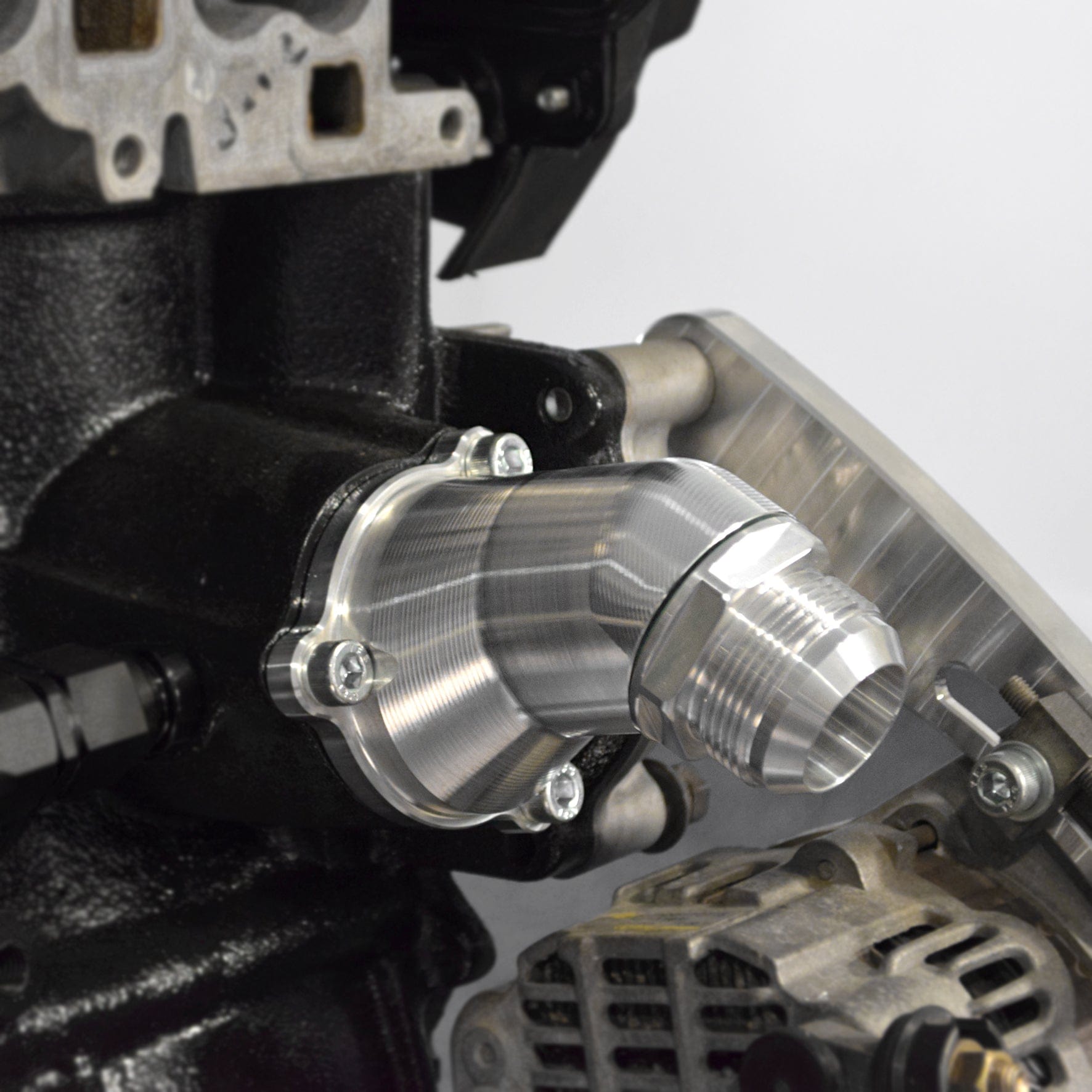 Franklin Performance Franklin Billet Thermostat Outlet Housing for Nissan RB Engines 083-006-BLACK, 083-008-BLACK SR