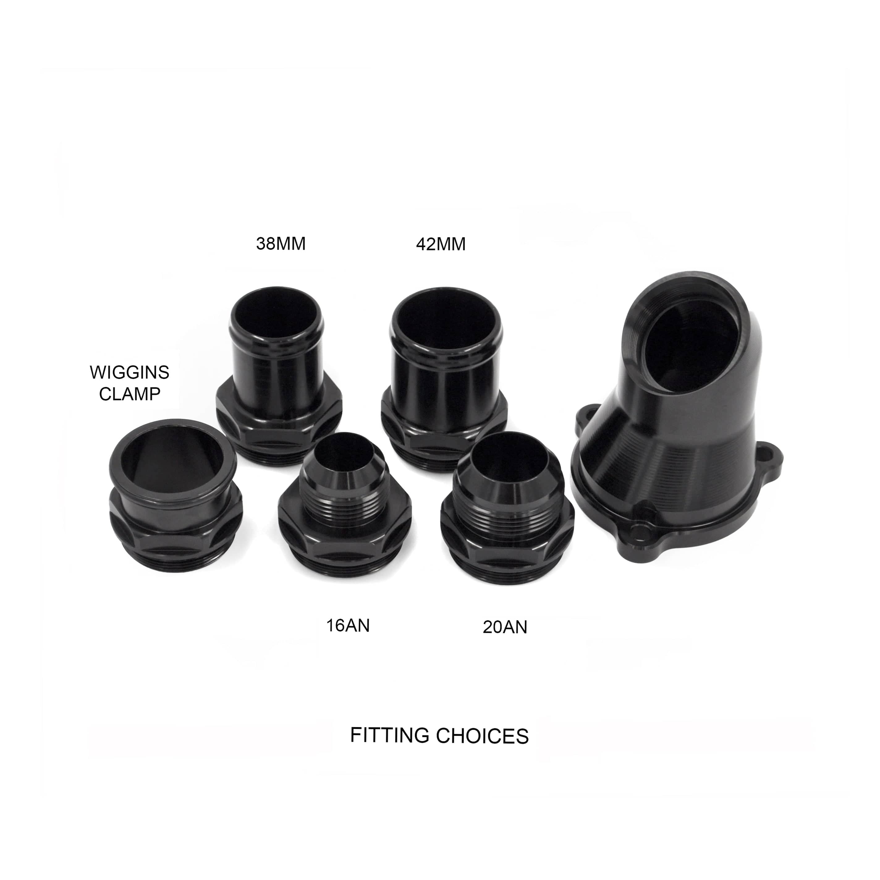 Franklin Performance Franklin Billet Thermostat Outlet Housing for Nissan RB Engines 083-006-BLACK, 083-008-BLACK SR