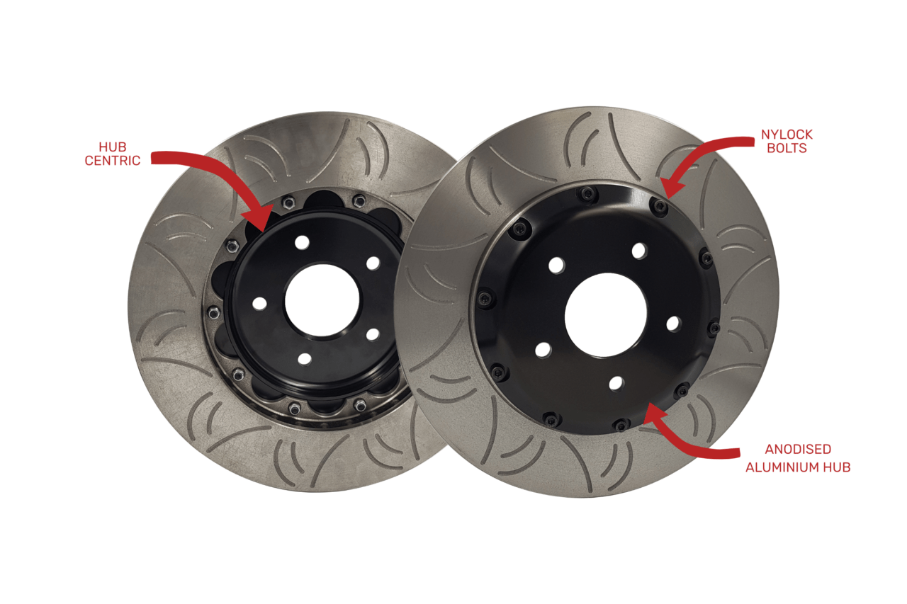 GKTECH HFM.Parts 324mm R33/R34 GTR 2 piece slotted rotors (SOLD AS A PAIR) SR