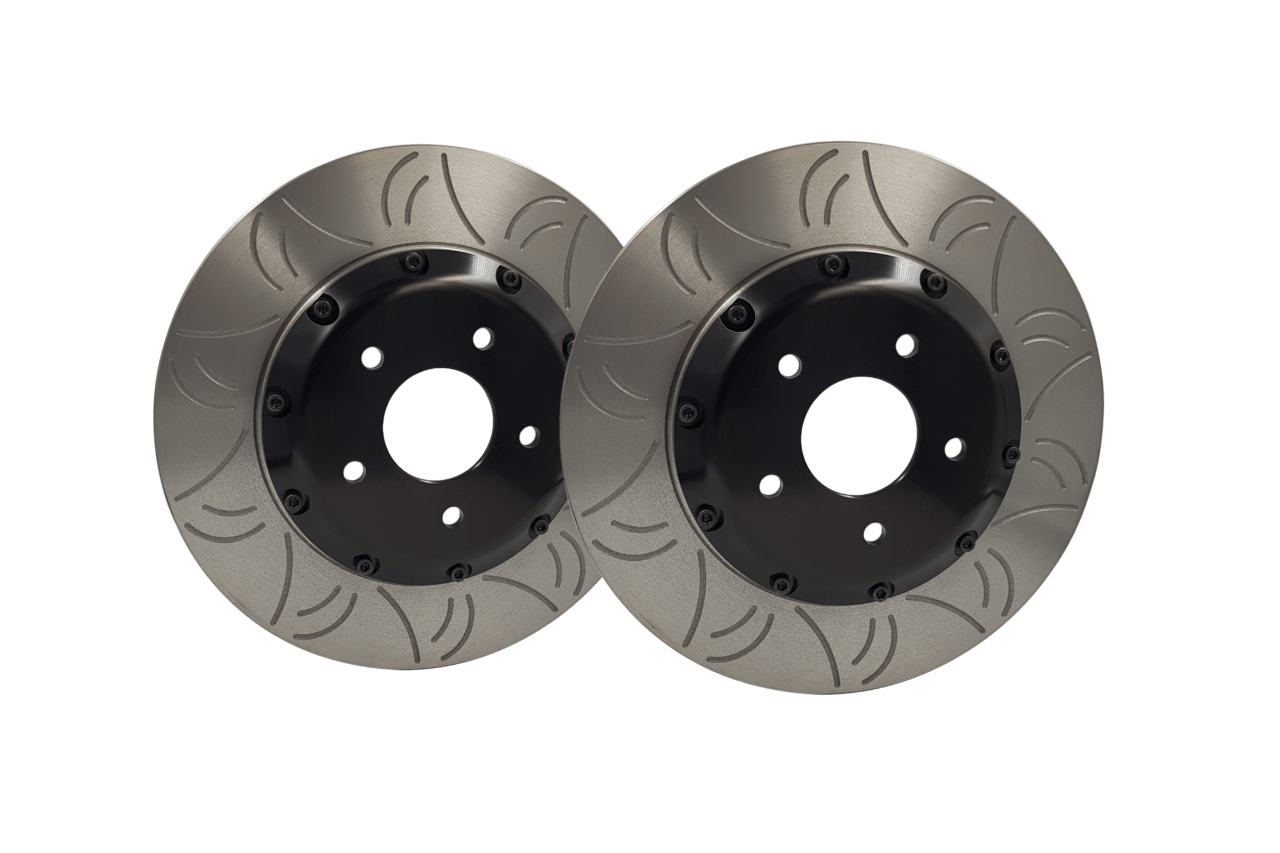 GKTECH HFM.Parts 350z/V35 front Brembo 2 piece slotted rotors (SOLD AS A PAIR) SR
