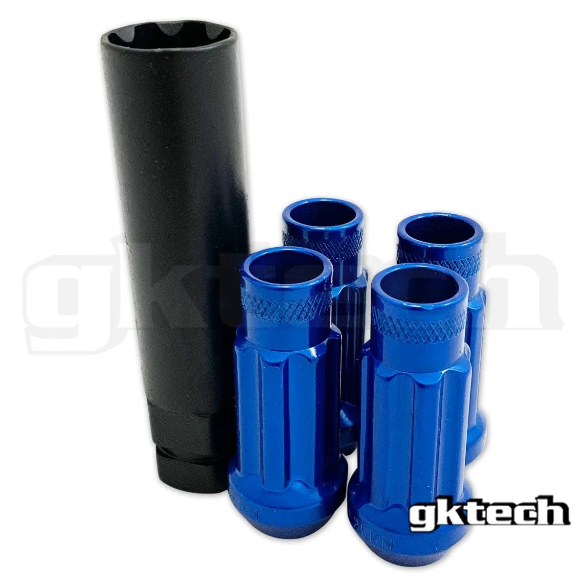GKTECH M12x1.25 / Blue Open Ended Lock Nuts (Set of 4 + Socket) SR