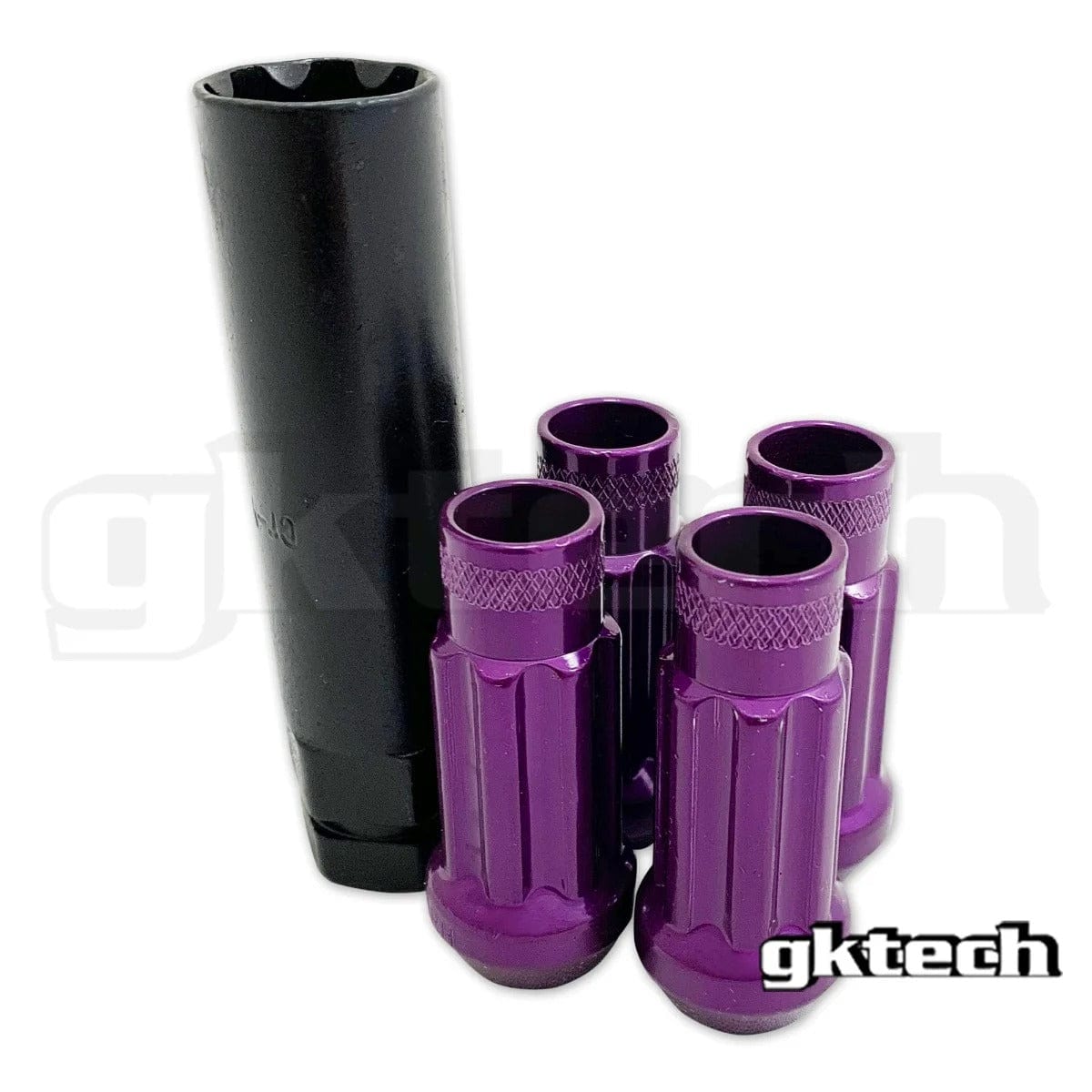 GKTECH M12x1.25 / Purple Open Ended Lock Nuts (Set of 4 + Socket) SR