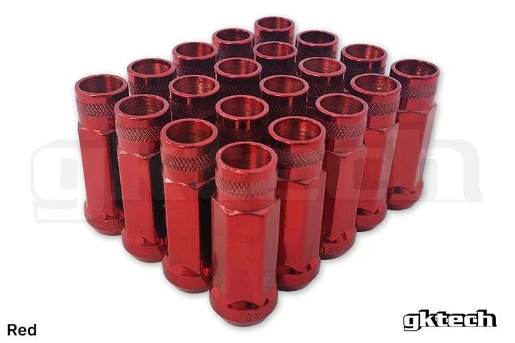 GKTECH M12x1.25 / Red Open Ended Lug Nuts (Pack of 20) SR
