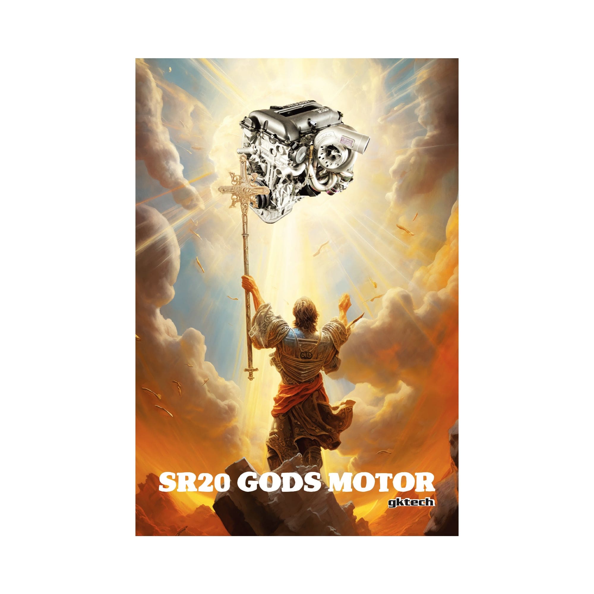 GKTECH SR20 Gods motor garage banner SR