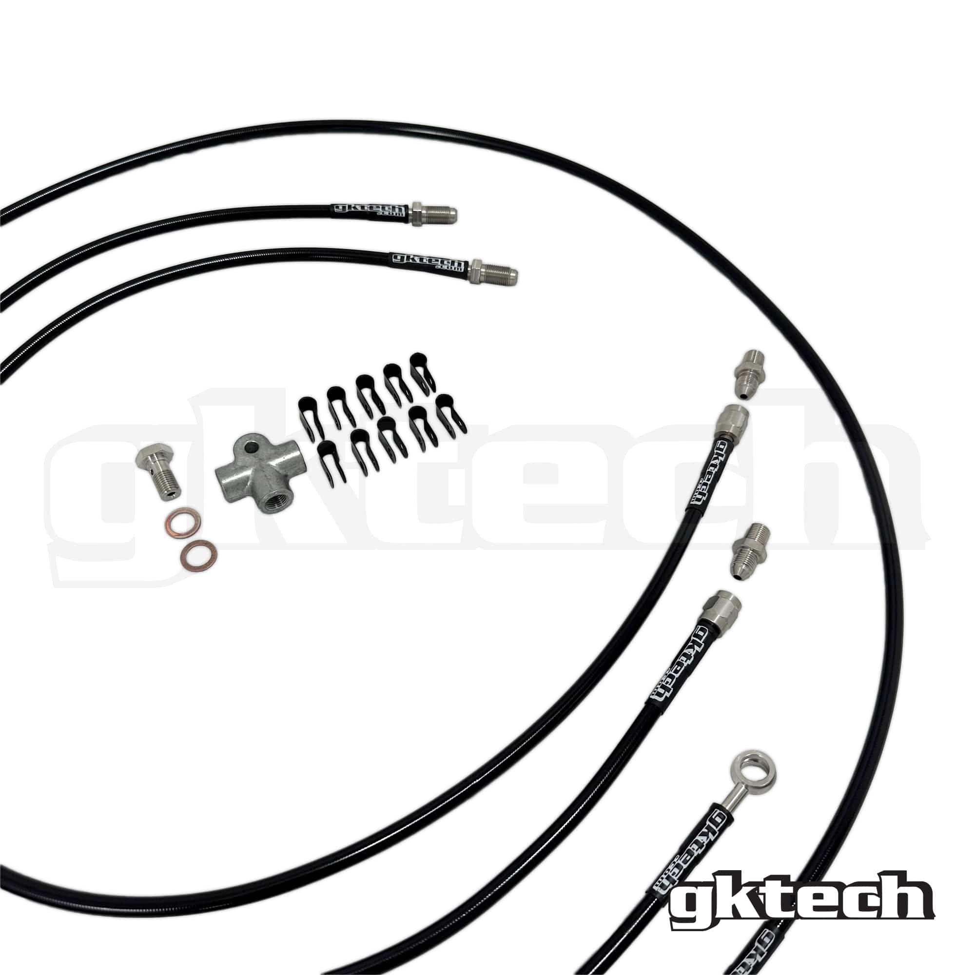 GKTECH Stand alone SS braided brake line kit SR