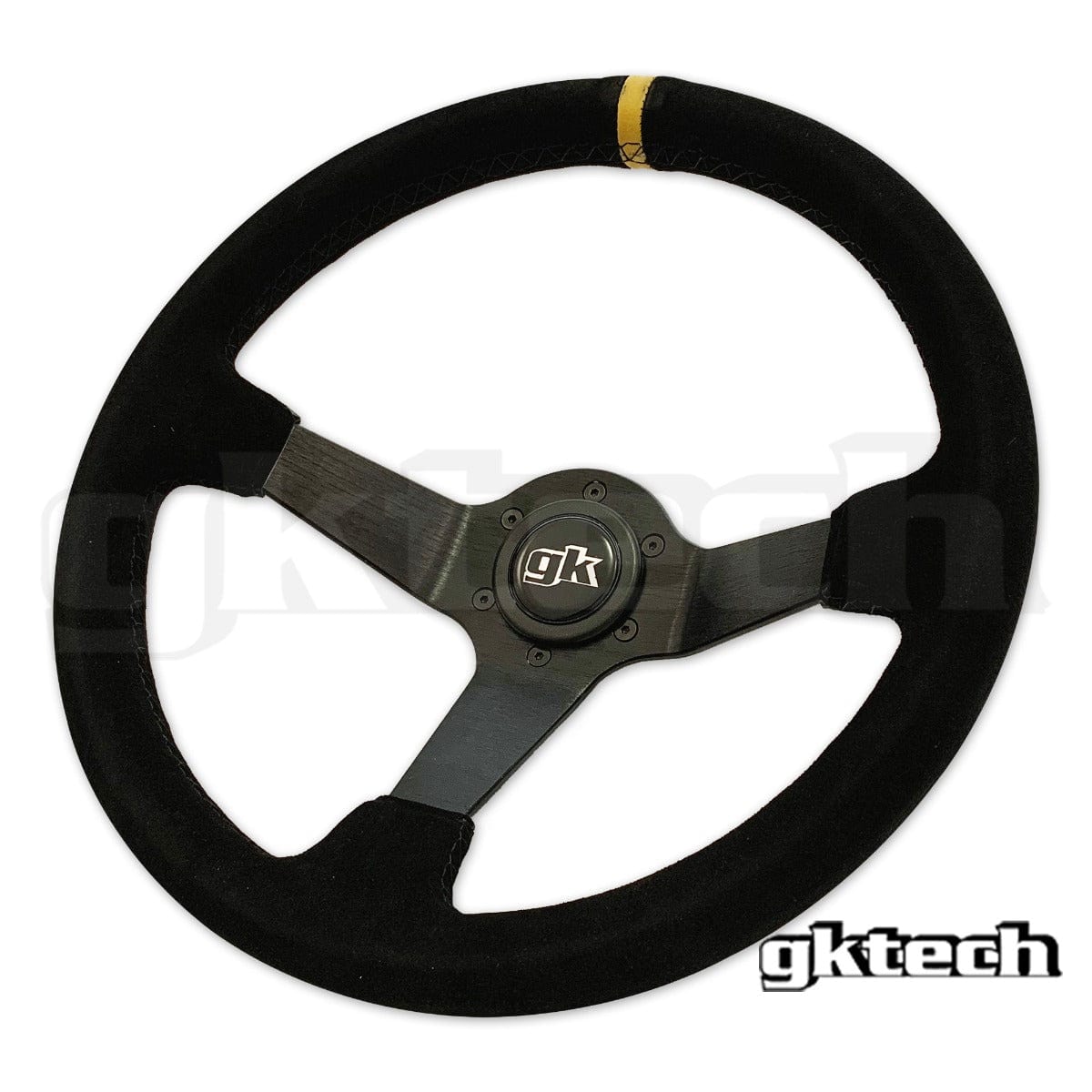 GKTECH Steering wheel 350mm Deep dished suede SR
