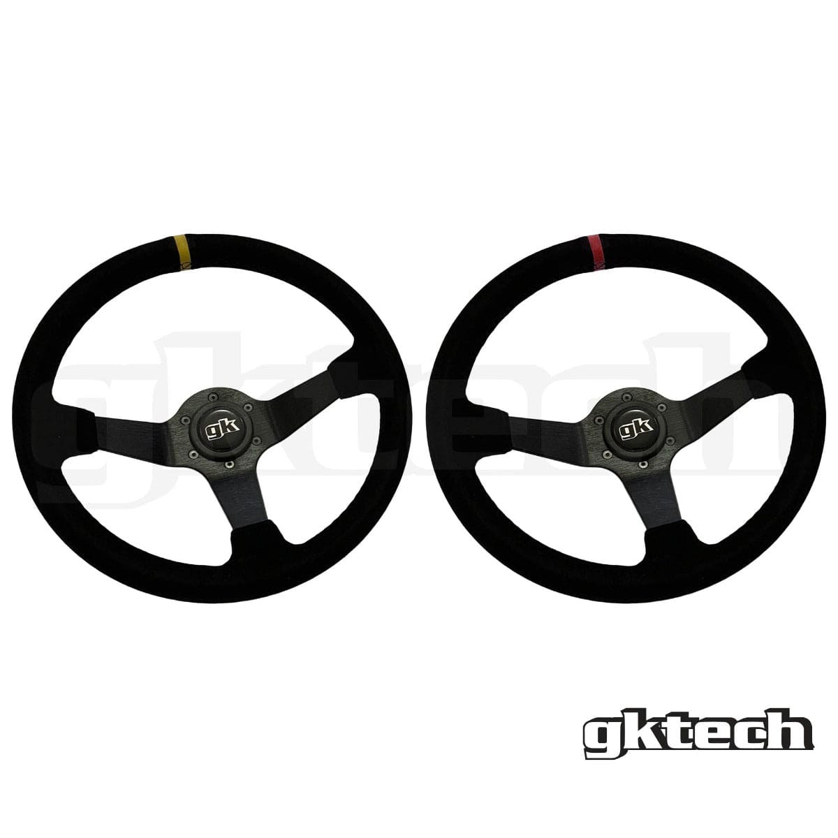 GKTECH Steering wheel 350mm Deep dished suede SR