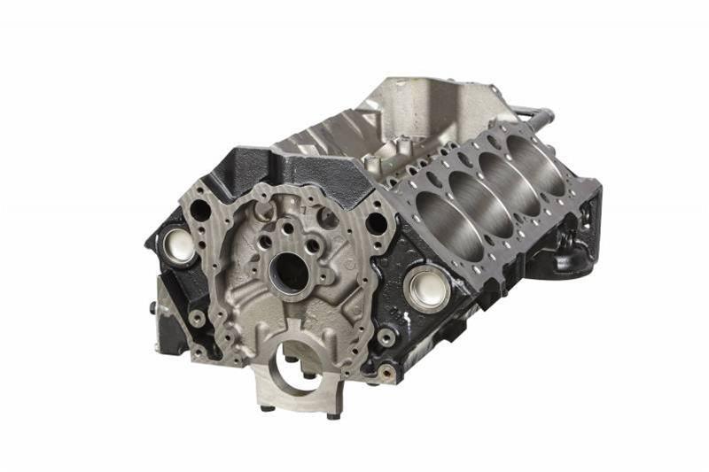 GM Suit Small Block Chev GM Genuine Parts Cast Iron 350 Engine Block, 4-Bolt Mains, 383 Clearanced, 1-Piece Rear Main GM19 SR