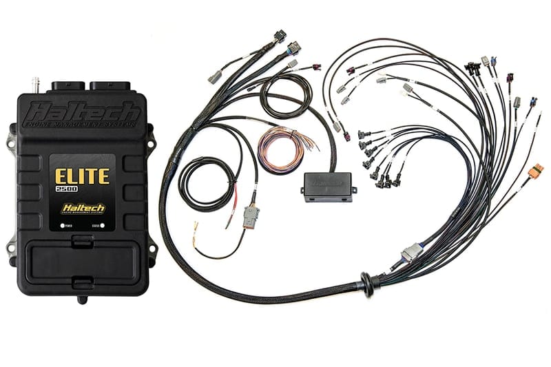 HALTECH Elite 2500 + V8 Small/Big Block GM, Ford & Chrysler Terminated Harness Kit Injector Connector: Bosch EV1 HALTECH Elite 2500 + V8 Small/Big Block GM, Ford & Chrysler Terminated Harness Kit Injector Connector: Bosch EV1 SR
