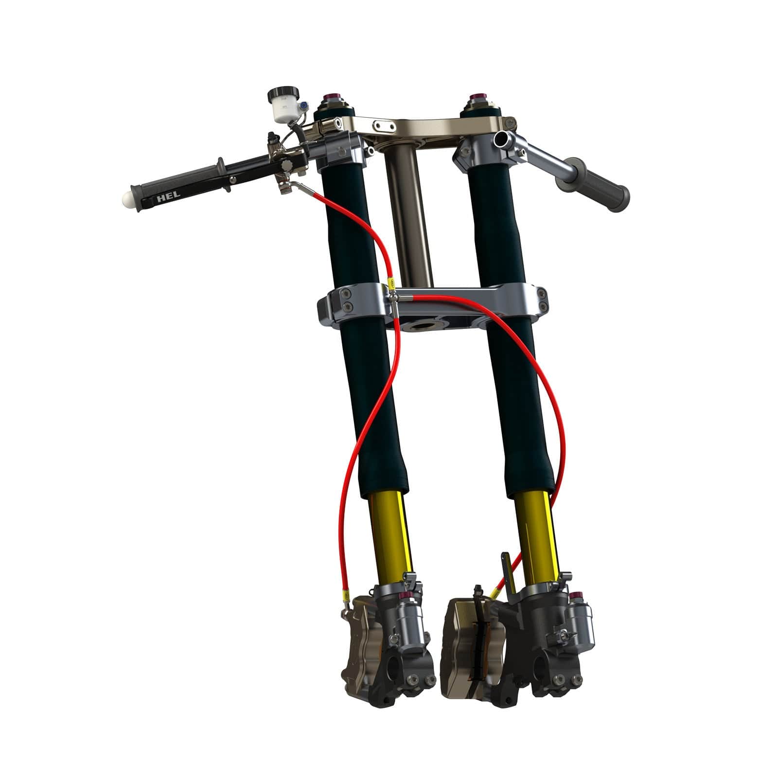 Hel Performance Braided Brake Lines - Motorcycle Honda GL1000 Goldwing (Retains Metal Pipe on Rear) 1976- Standard Replacement Brake Lines HEL Stainless Steel Braided SR