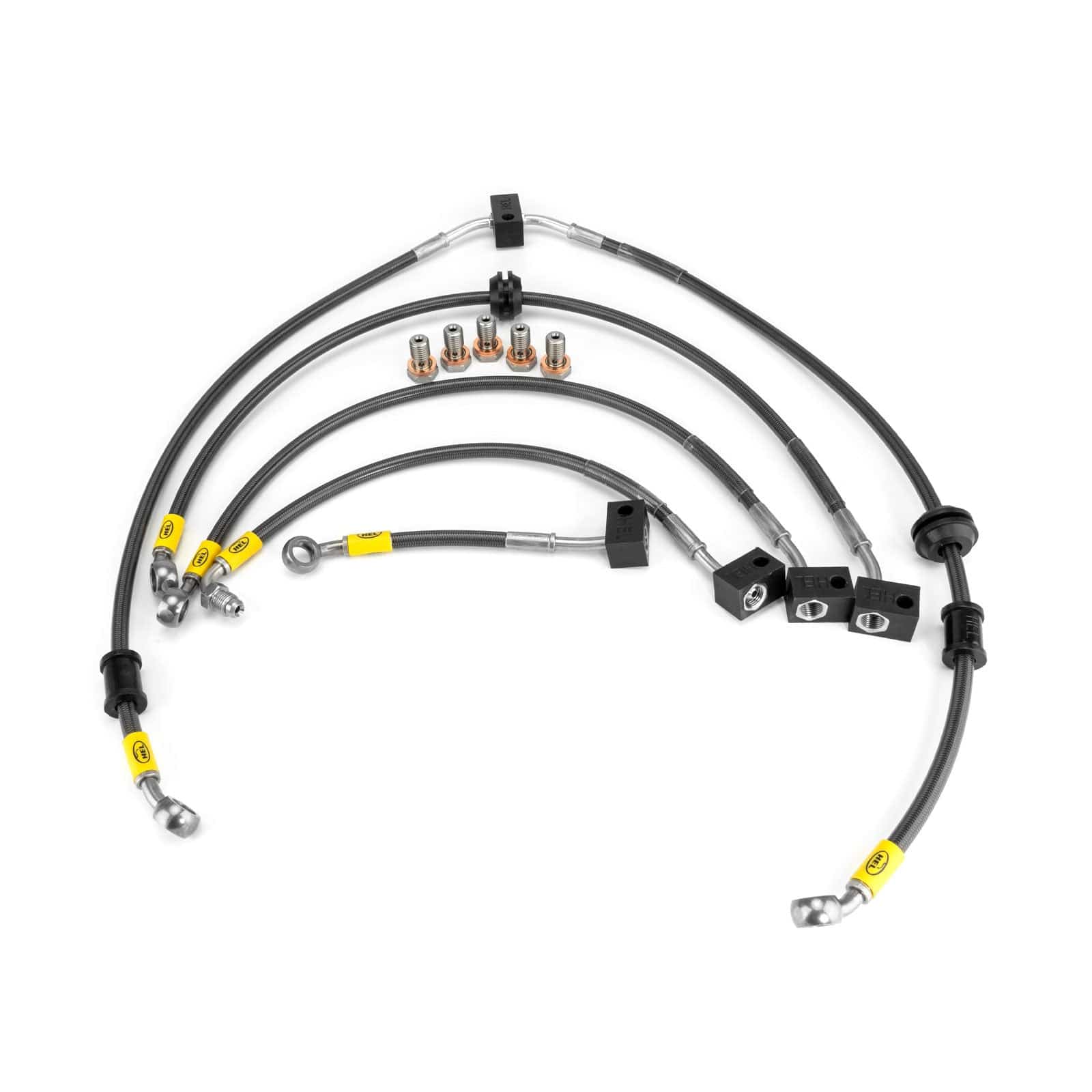Hel Performance Braided Brake Lines - Motorcycle Kawasaki Z900RS Cafe ABS EJF-EKF 2018-2021 Flexible ABS Replacement Brake Lines HEL Stainless Steel Braided SR