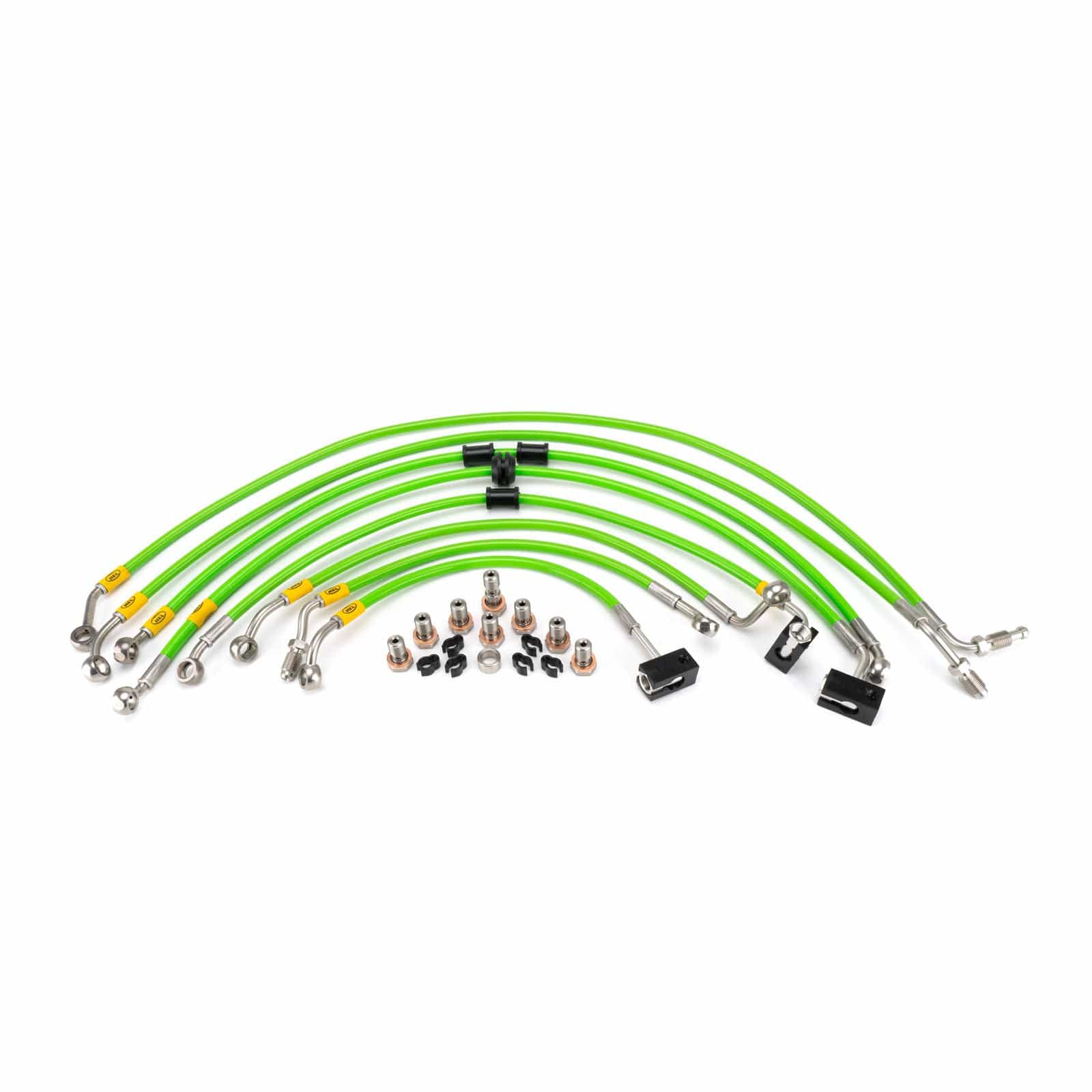 Hel Performance Braided Brake Lines - Motorcycle Kawasaki ZX-6R 636 Ninja ABS 2013-2023 Flexible ABS Replacement Brake Lines HEL Stainless Steel Braided SR