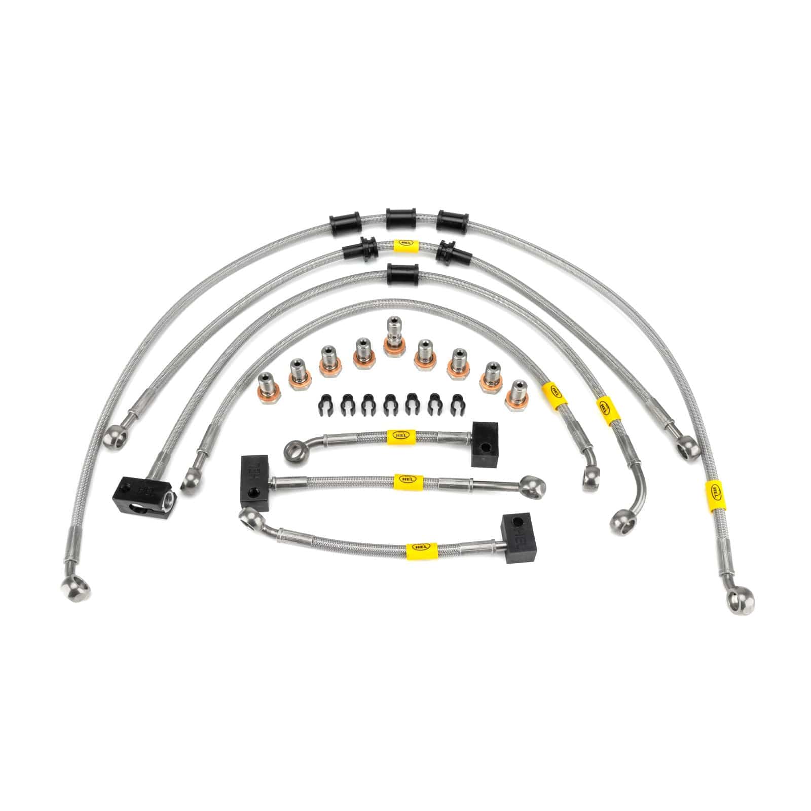 Hel Performance Braided Brake Lines - Motorcycle Yamaha MT-07 ABS 2021-2023 Flexible ABS Replacement Brake Lines HEL Stainless Steel Braided SR
