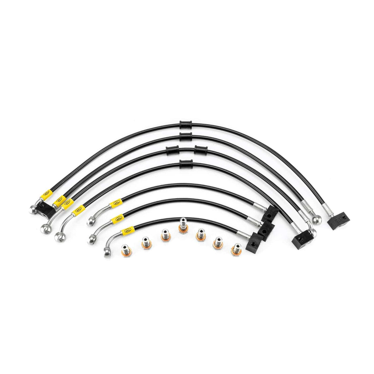 Hel Performance Braided Brake Lines - Motorcycle Yamaha Tracer 900 / GT ABS 2017-2020 Flexible ABS Replacement Brake Lines HEL Stainless Steel Braided SR