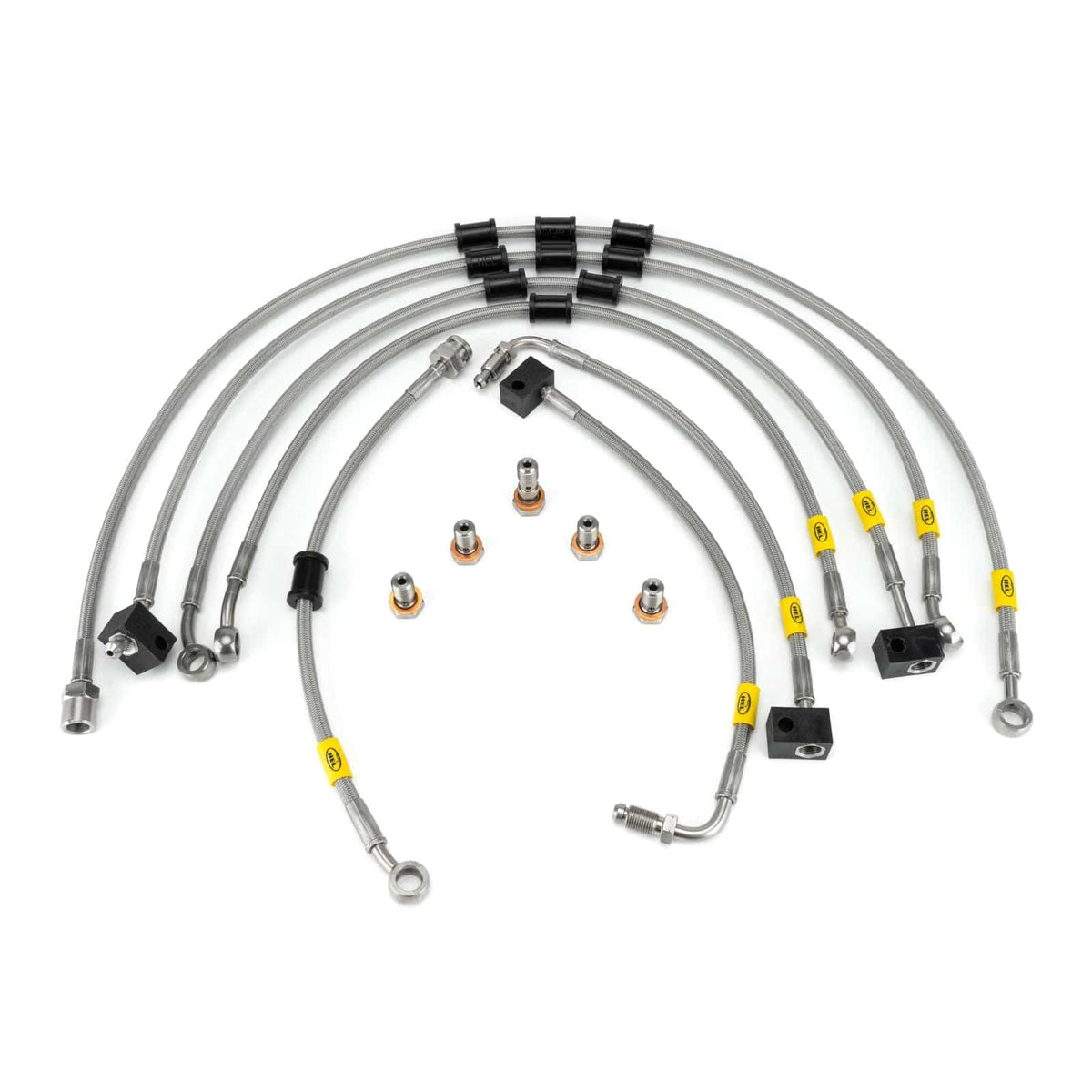 Hel Performance Braided Brake Lines - Motorcycle Yamaha VMX1700 V-Max ABS 2009-2017 Flexible ABS Replacement Brake Lines HEL Stainless Steel Braided SR
