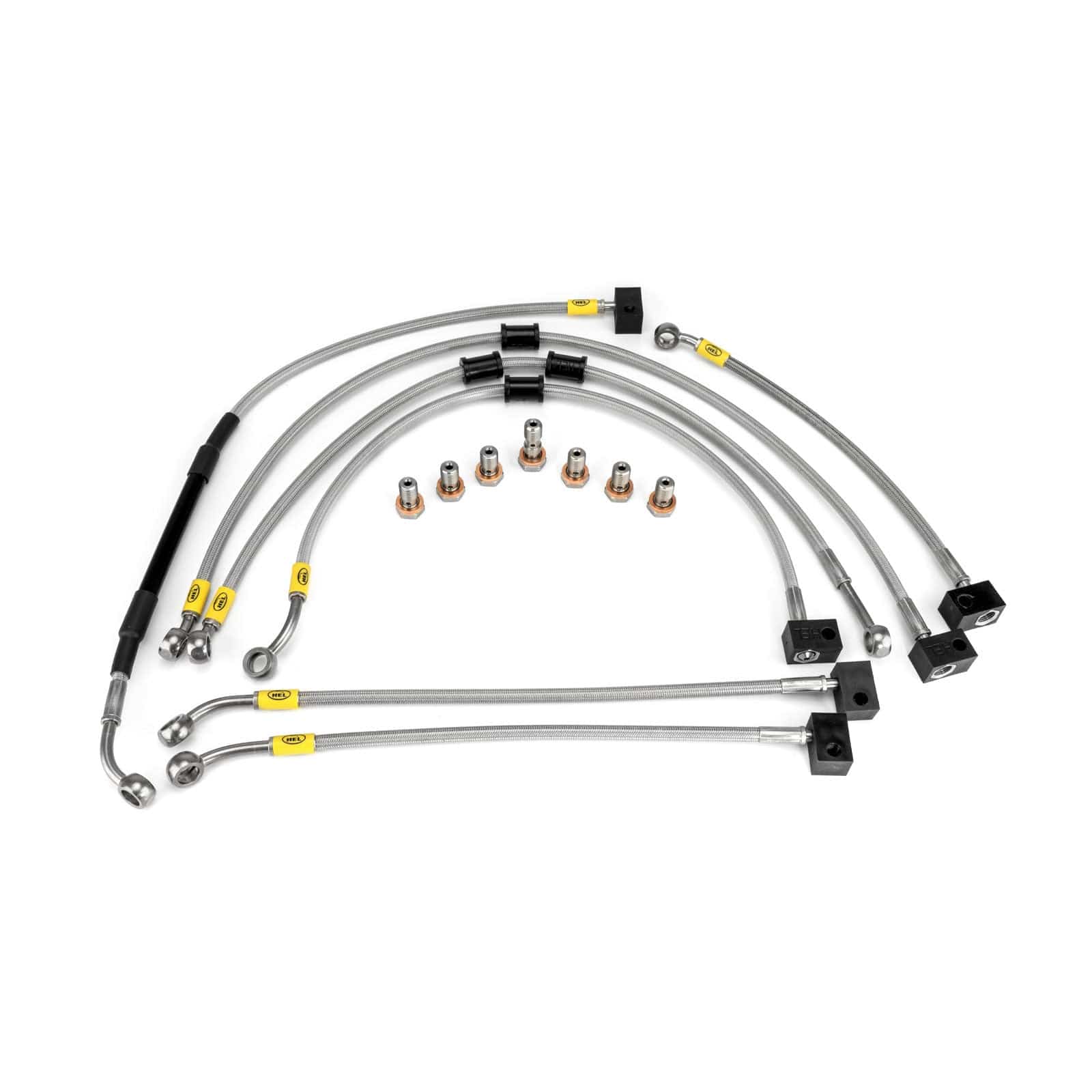 Hel Performance Braided Brake Lines - Motorcycle Yamaha XSR900 ABS 2016-2020 Flexible ABS Replacement Brake Lines HEL Stainless Steel Braided SR