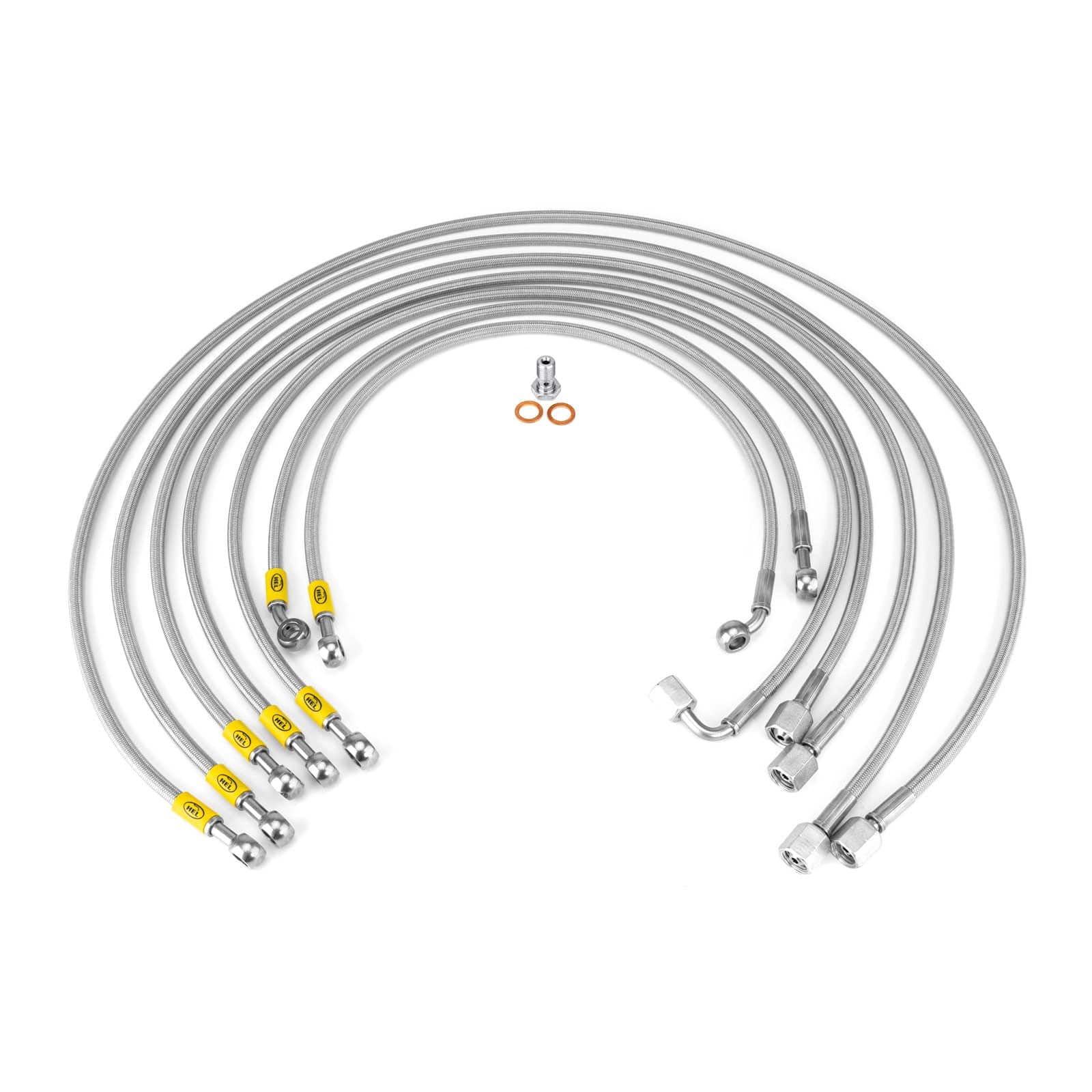 Hel Performance Braided Fuel Injector Lines Volkswagen Scirocco MK2 16V (M12 Injectors) Fuel Injector Lines HEL Stainless Steel Braided SR