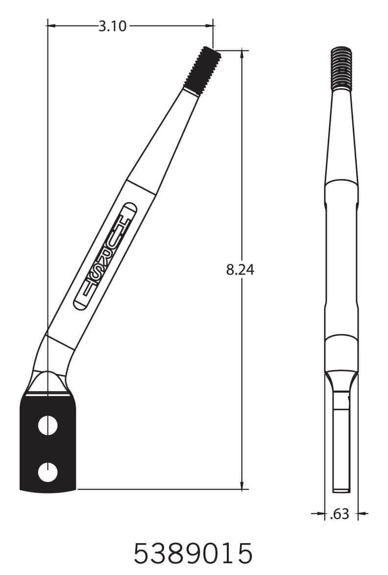 HURST Round, 3/8"-16 Thread Hurst Competition Plus Replacement Shifter Stick HU5389015 SR
