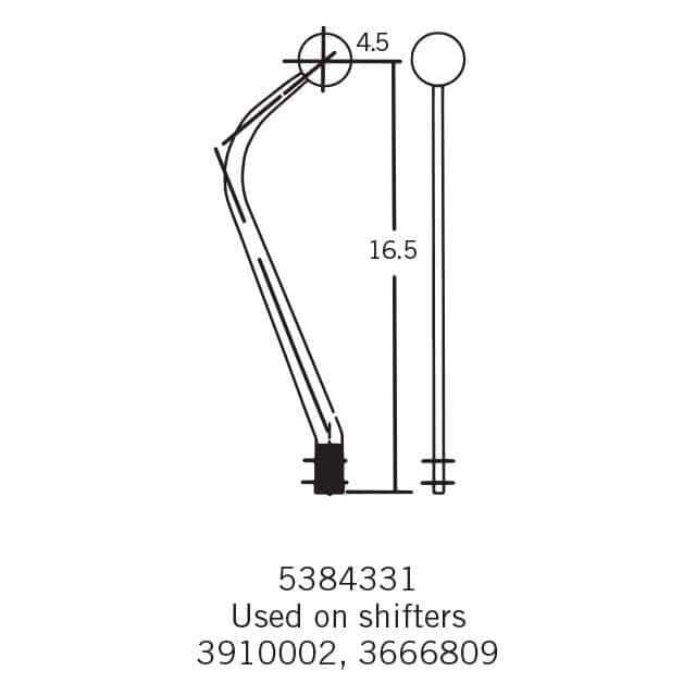HURST Straight black alloy Hurst Hurst Shifter Stick 16.5" long HU5384331 SR