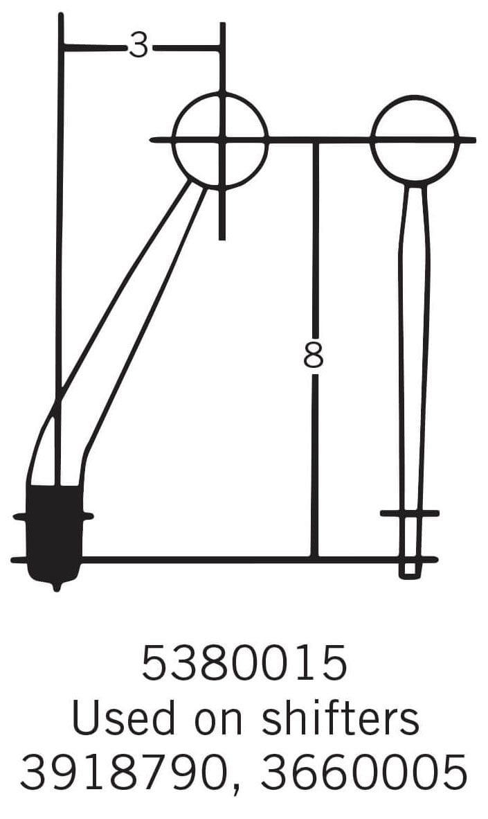 HURST With 3" Bend Hurst Chrome Replacement 8"Shifter Stick HU5380015 SR