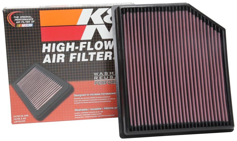 K&N Fits 2018-2019 Jeep Grand Cherokee 3.2L V8 F/I - KN33-5077 K&N K&N Replacement Panel Filter KN33-5077 SR