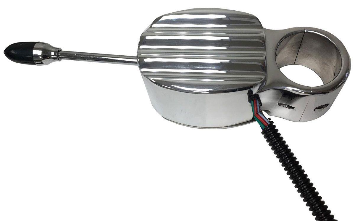 Lime Works 1-1/2" Clamp-On Lime Works Polished Finned Aluminium Turn Signal LWTS112 SR