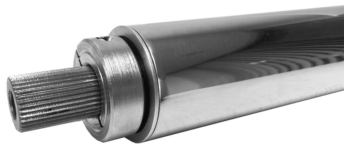 LIMEWORKS Polished 33" Long, 1-1/2 Tube With Horn Lime Works Forty Style Steering Column LWDF33P112 SR