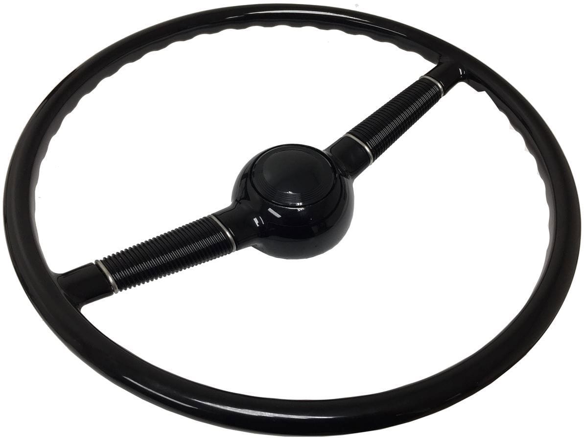 LIMEWORKS Suit Keyway Column With Plain Black Button Lime Works 16" Forty Steering Wheel LWDFSW16B SR
