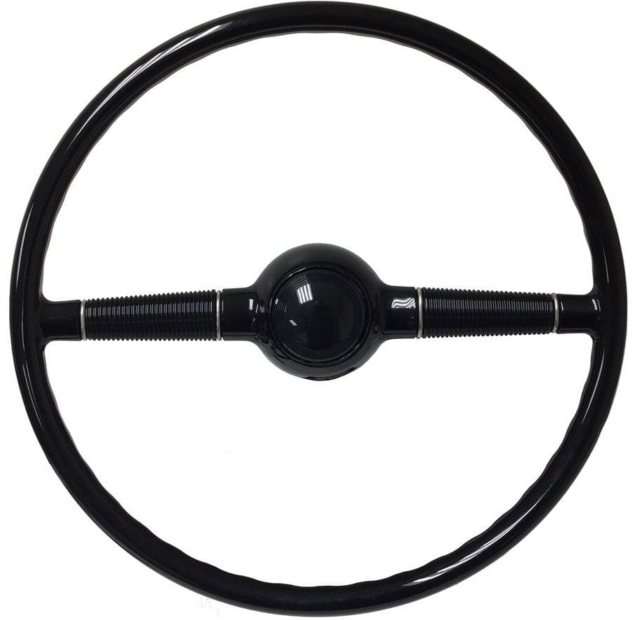 LIMEWORKS Suit Keyway Column With Plain Black Button Lime Works 16" Forty Steering Wheel LWDFSW16B SR
