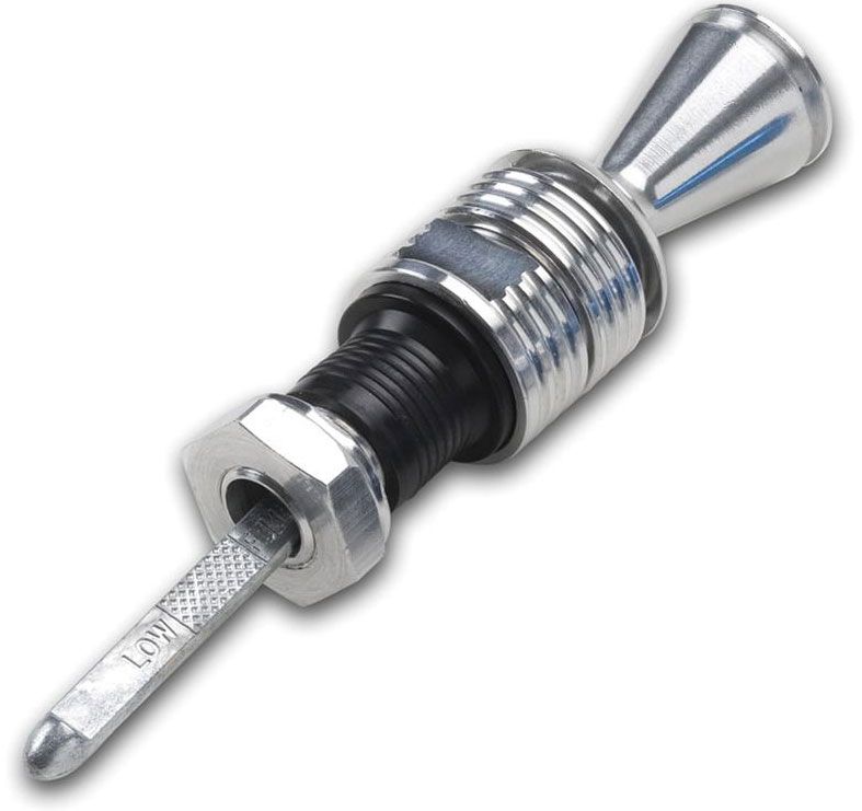 LOKAR 3" Direct Mount For Powerglide, Brite Lokar Anchor-Tight Locking Transmission Dipstick LK-1209124 SR