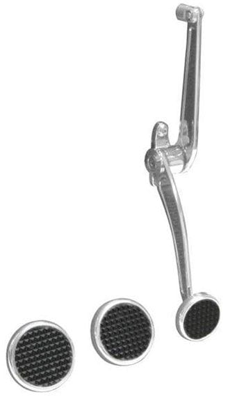 LOKAR Chrome Goolsby Edition Steel Throttle Pedal with Polished Round Pad Lokar Accelerator Pedal Assembly LK-BAG-6188 SR