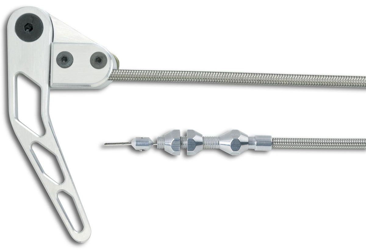 LOKAR Lokar Bonnet Release Cable Kit Braided Stainless Steel Housing - Brushed LK-HR-1100HT SR