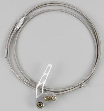 LOKAR Lokar Bonnet Release Cable Kit Braided Stainless Steel Housing - Brushed LK-HR-1100HT SR