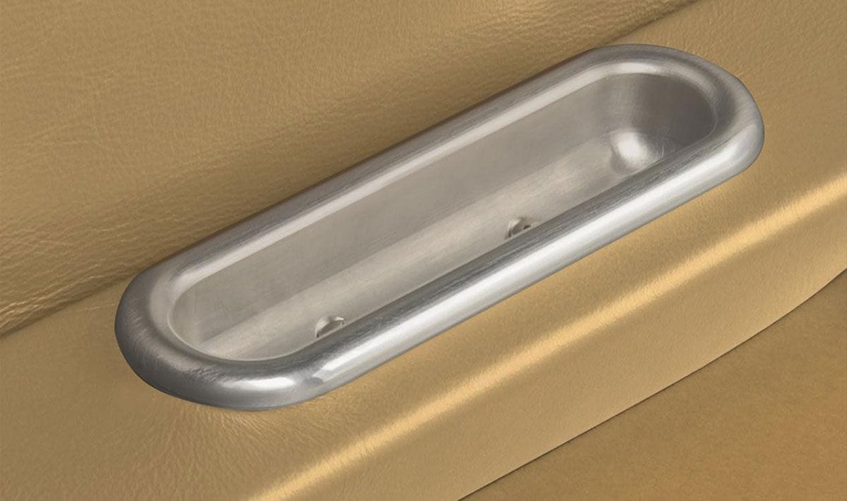 LOKAR Lokar Oval Arm Rest Door Pull (Pair) - Brushed Billet Aluminium LK-IDP-2004 SR