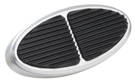 LOKAR Lokar Standard Oval Brake Pad with Rubber - Brushed Billet Aluminium LK-BAG-6107 SR