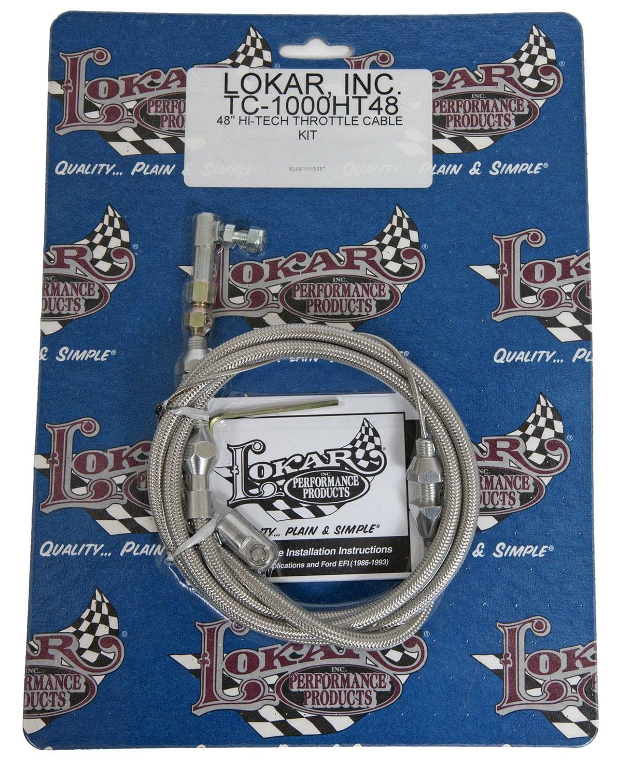 LOKAR Stainless Steel Housing Lokar 48" Hi-Tech Accelerator Cable LK-TC-1000HT48 SR