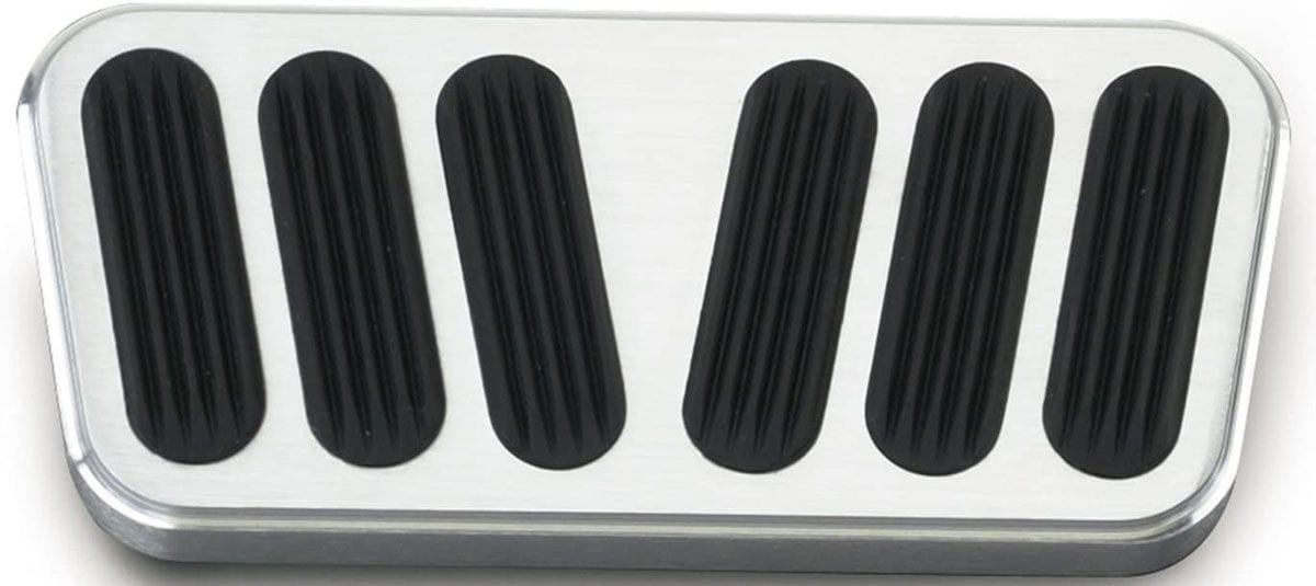 LOKAR Suit 1955-1957 Chevy Lokar Automatic Power Brake Pad with Rubber - Brushed Billet Aluminium LK-BAG-6078 SR